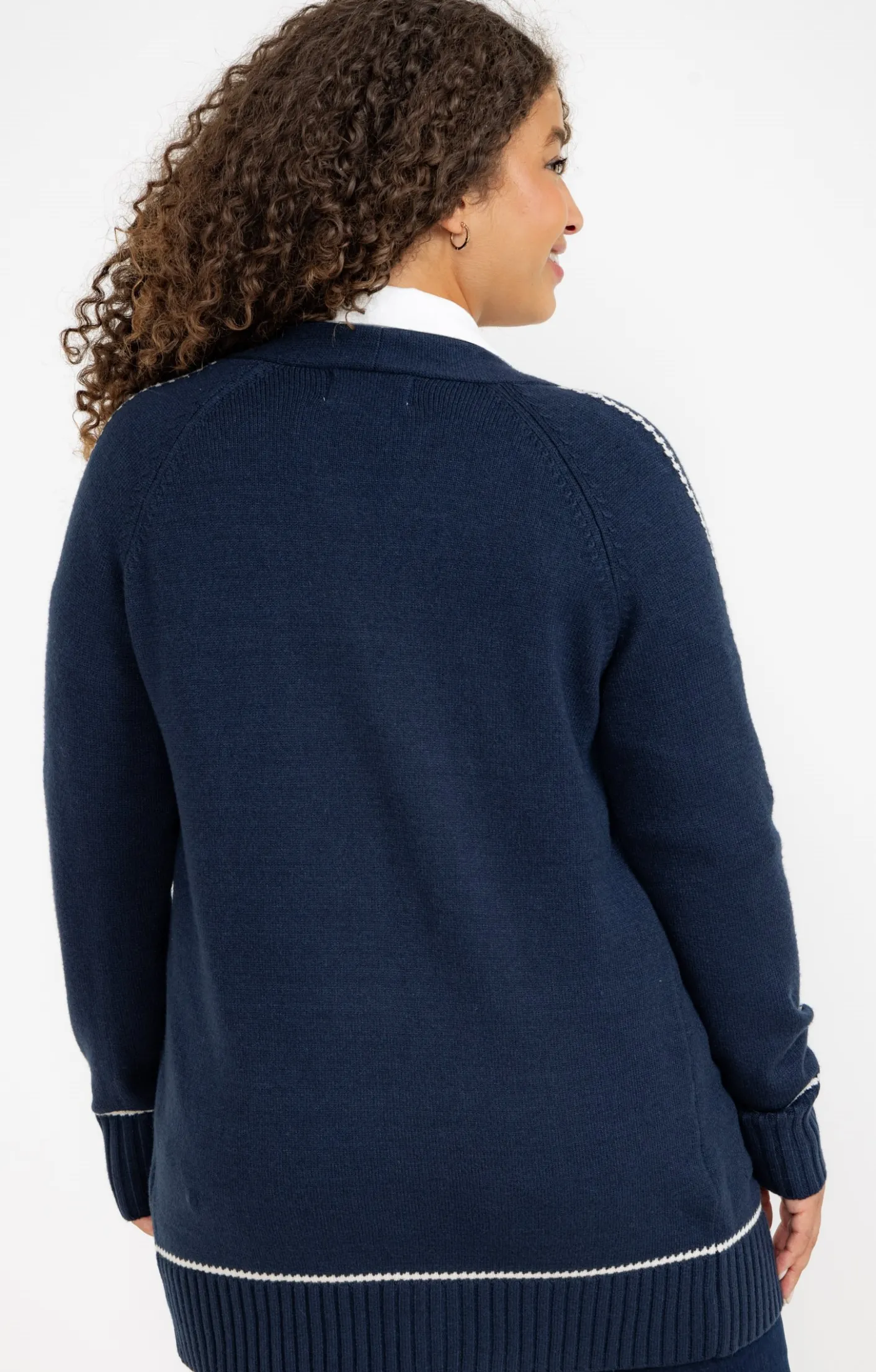 Toscane Boutique Cardigan avec détail contrasté| Pulls & Cardigans