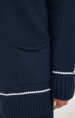 Toscane Boutique Cardigan avec détail contrasté| Pulls & Cardigans