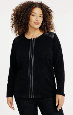Toscane Boutique Cardigan uni zippé| Pulls & Cardigans