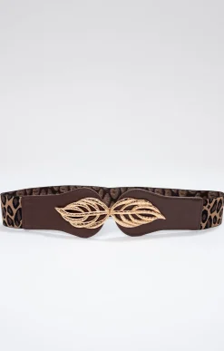 Toscane Boutique Ceinture large élastique panthère| Accessoires
