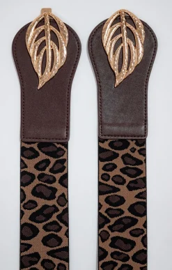 Toscane Boutique Ceinture large élastique panthère| Accessoires