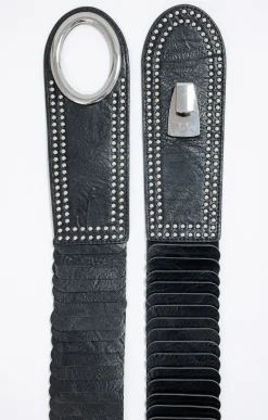 Toscane Boutique Ceinture élastiquée large e à clous| Accessoires