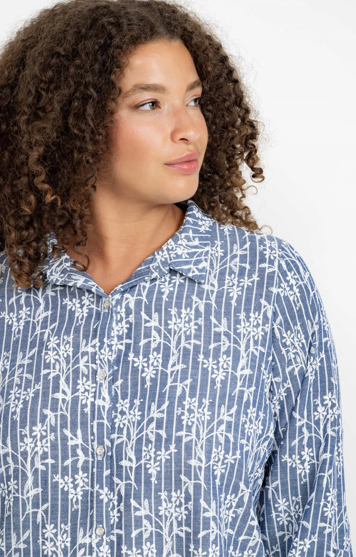 Toscane Boutique Chemise rayée effet brodé| Chemisiers & Tuniques
