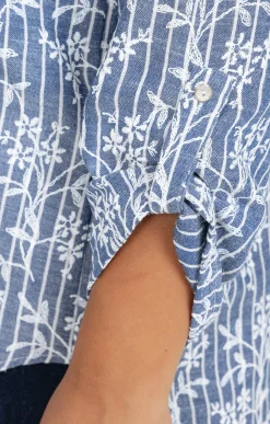 Toscane Boutique Chemise rayée effet brodé| Chemisiers & Tuniques