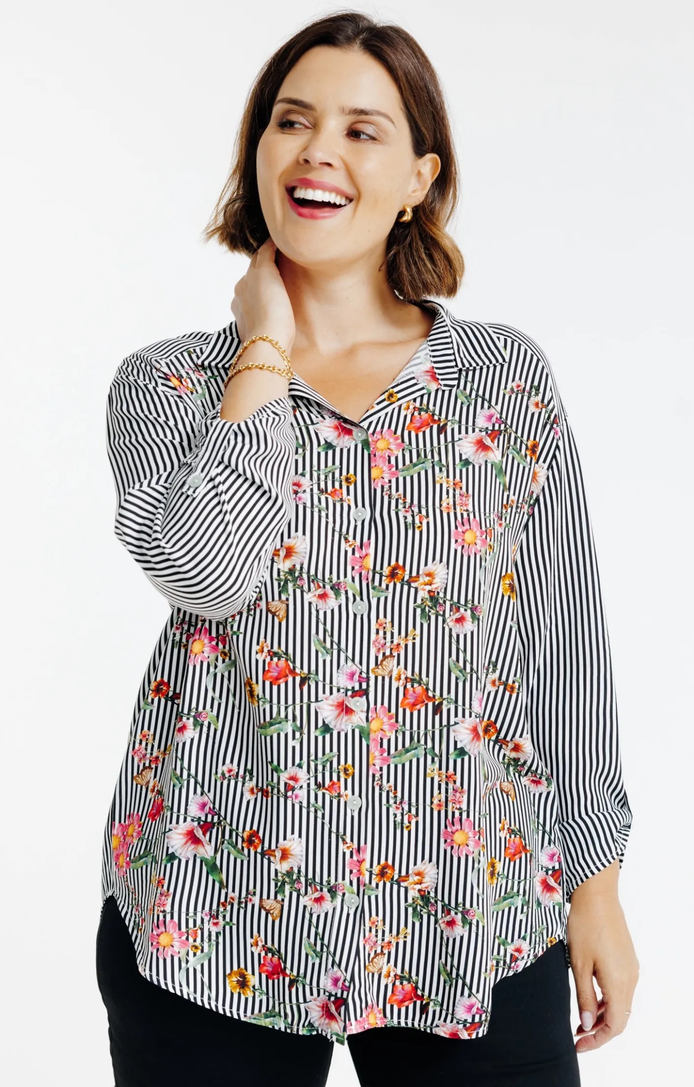 Toscane Boutique Chemise rayée et fleurie| Chemisiers & Tuniques