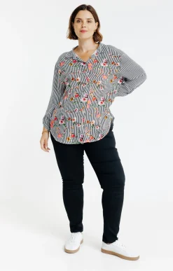 Toscane Boutique Chemise rayée et fleurie| Chemisiers & Tuniques