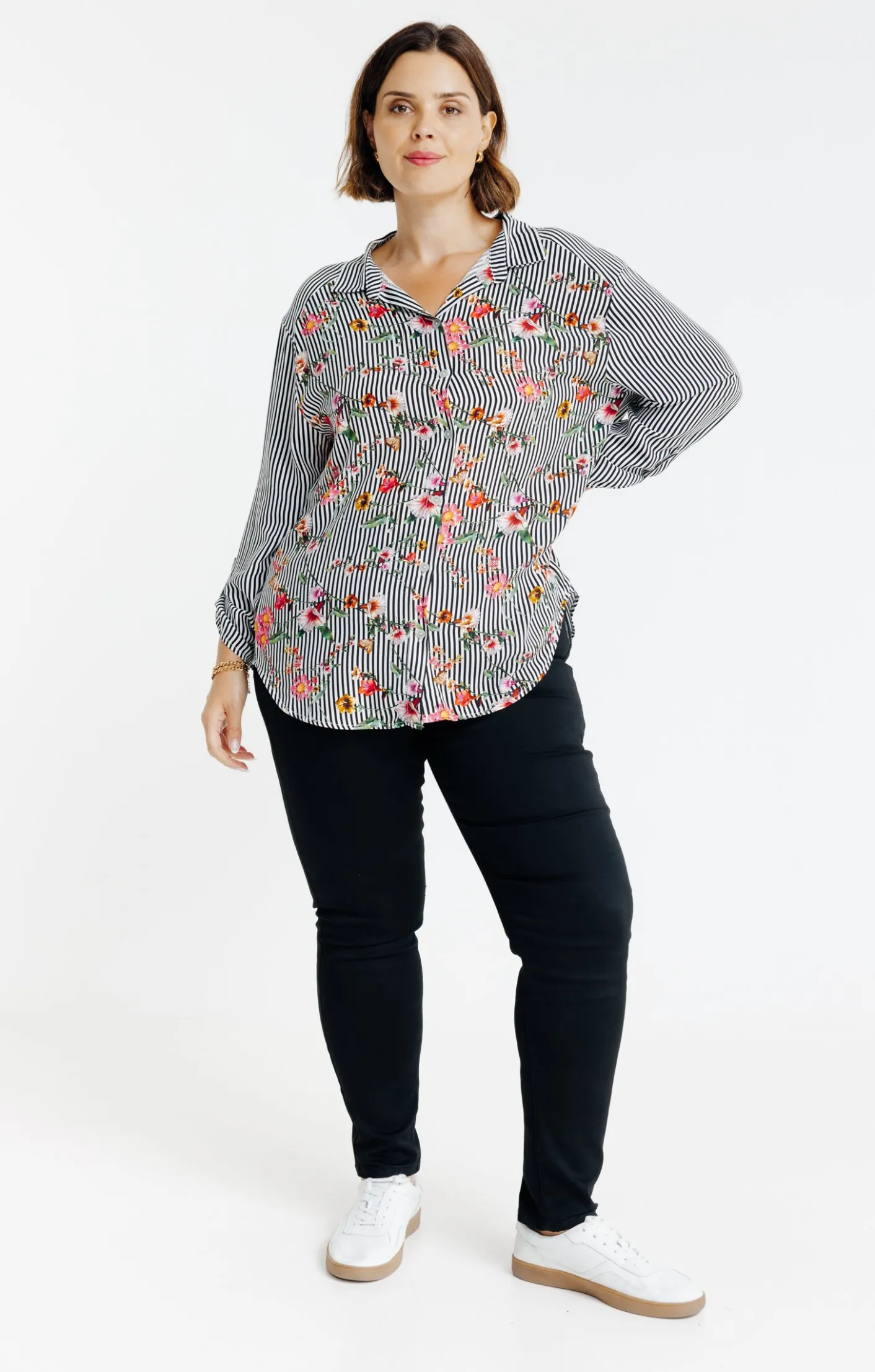Toscane Boutique Chemise rayée et fleurie| Chemisiers & Tuniques