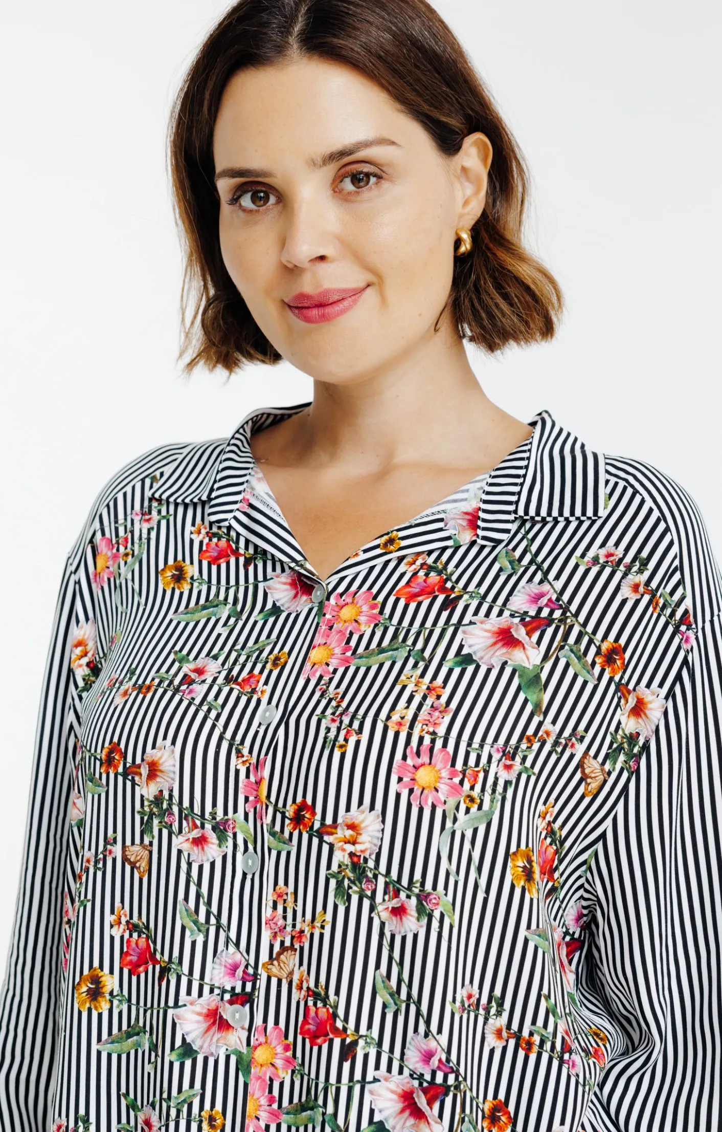 Toscane Boutique Chemise rayée et fleurie| Chemisiers & Tuniques