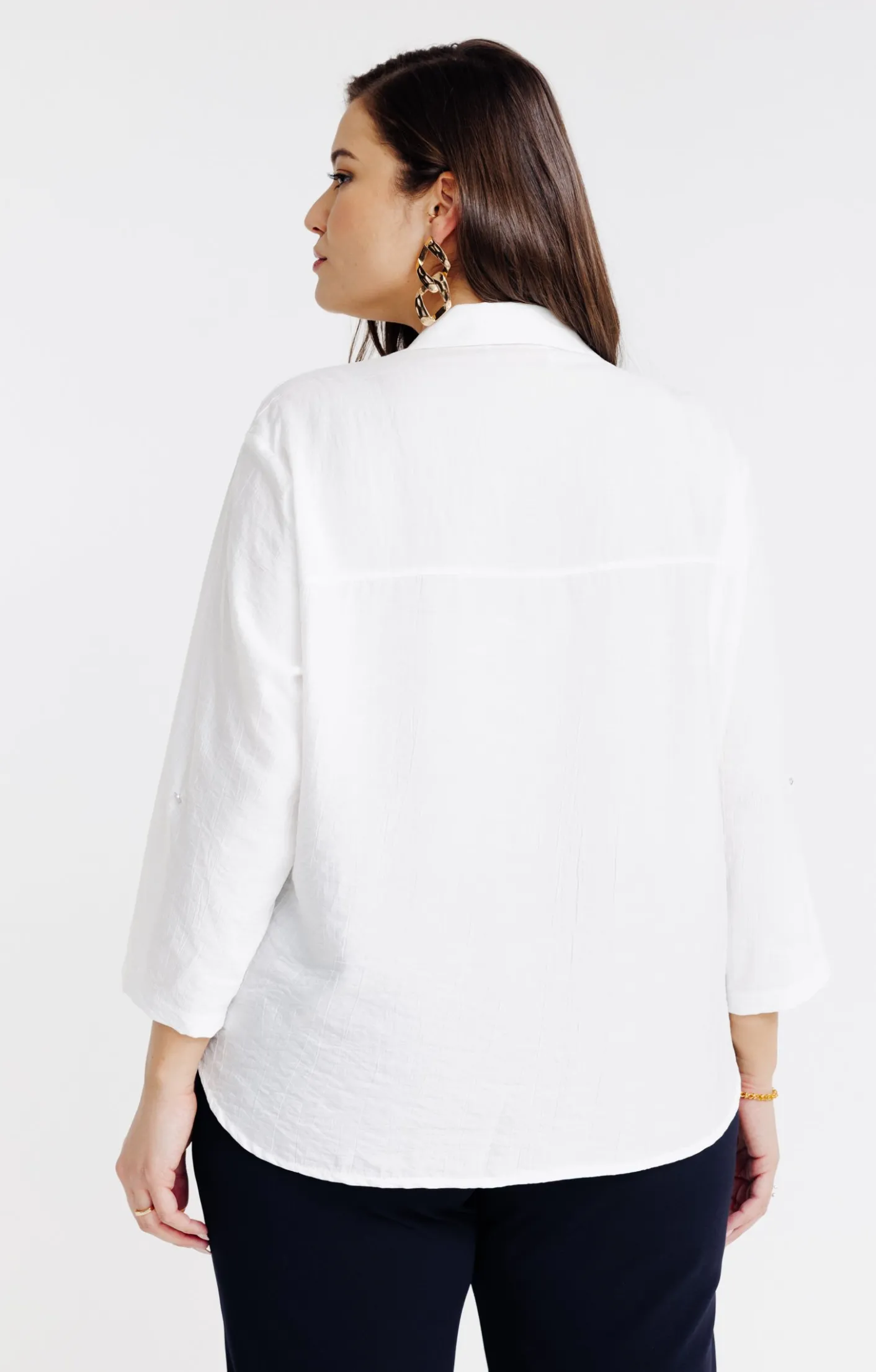 Toscane Boutique Chemise unie manches 3/4| Chemisiers & Tuniques