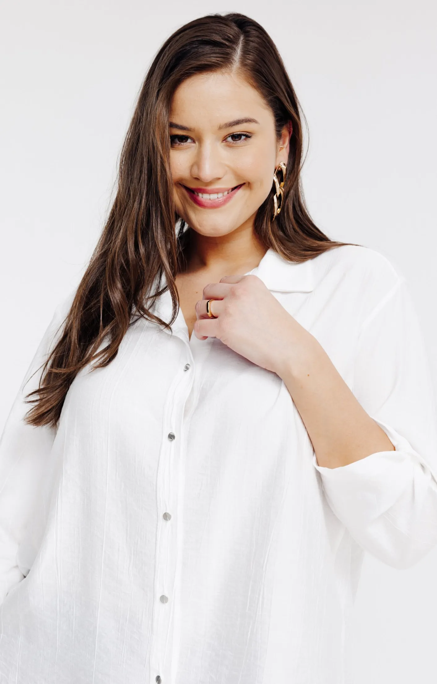 Toscane Boutique Chemise unie manches 3/4| Chemisiers & Tuniques