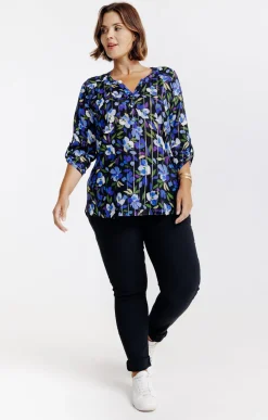 Toscane Boutique Chemisier imprimé fleuri et fils lurex| Chemisiers & Tuniques