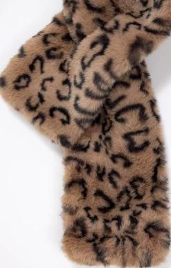 Toscane Boutique Col fourrure léopard| Accessoires