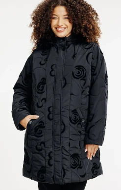 Toscane Boutique Doudoune avec fleurs en relief| Parkas & Impers