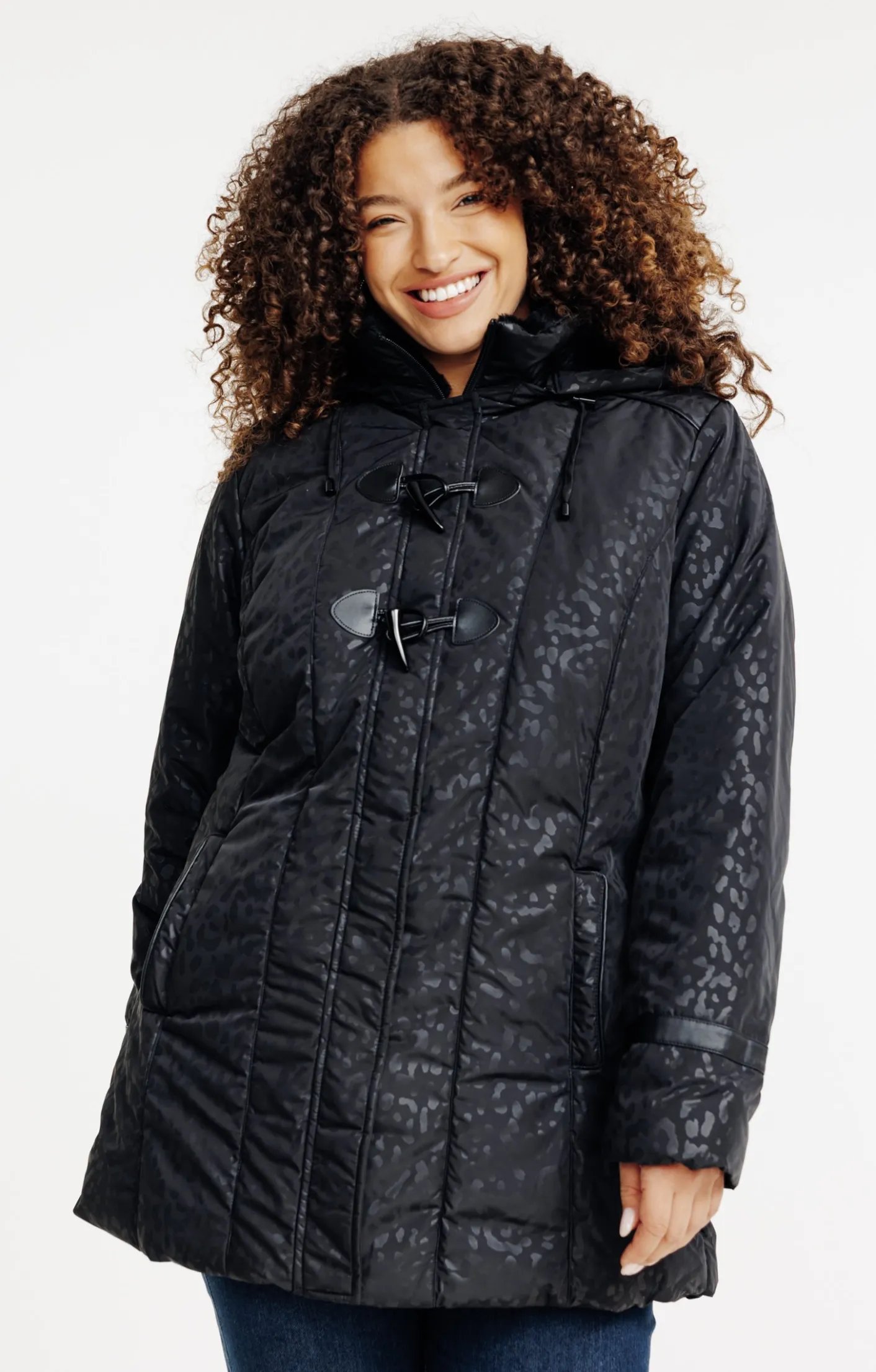Toscane Boutique Doudoune avec imprimé léopard| Parkas & Impers
