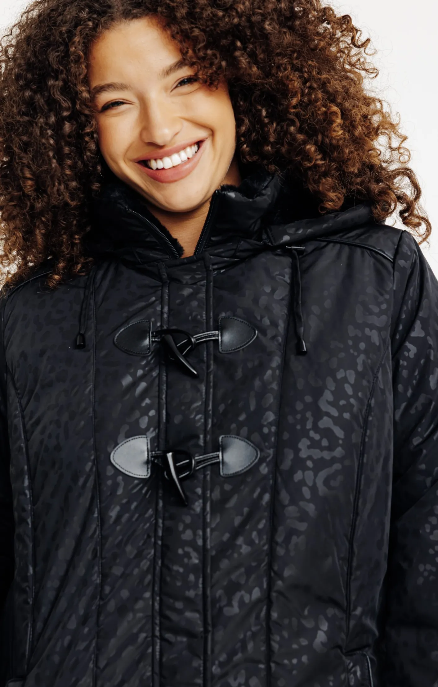 Toscane Boutique Doudoune avec imprimé léopard| Parkas & Impers