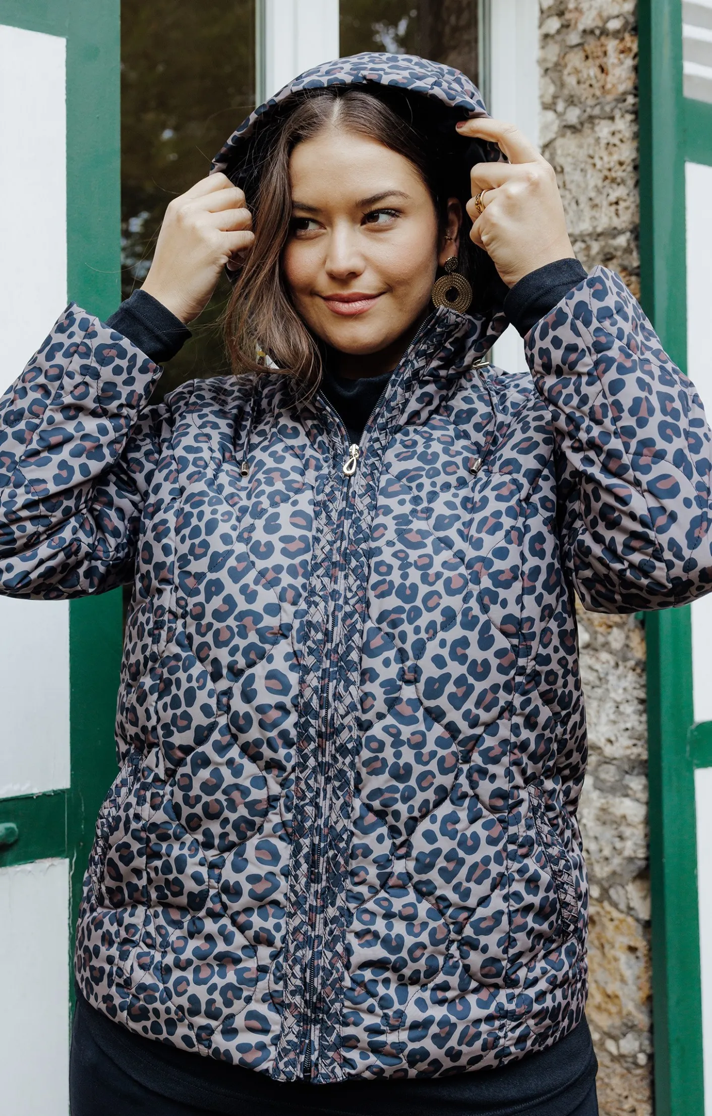 Toscane Boutique Doudoune imprimé léopard| Parkas & Impers