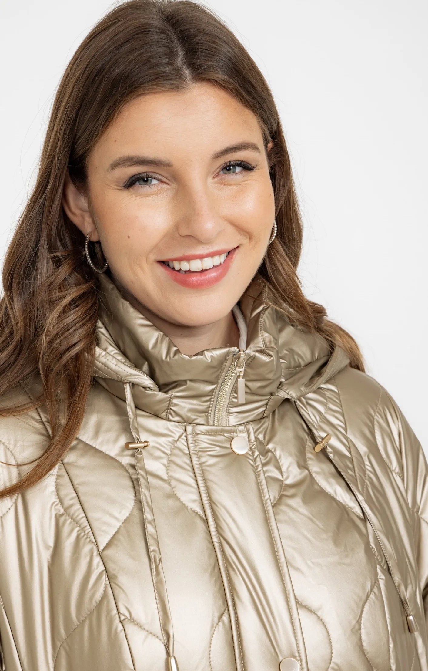 Toscane Boutique Doudoune matelassée dorée| Parkas & Impers