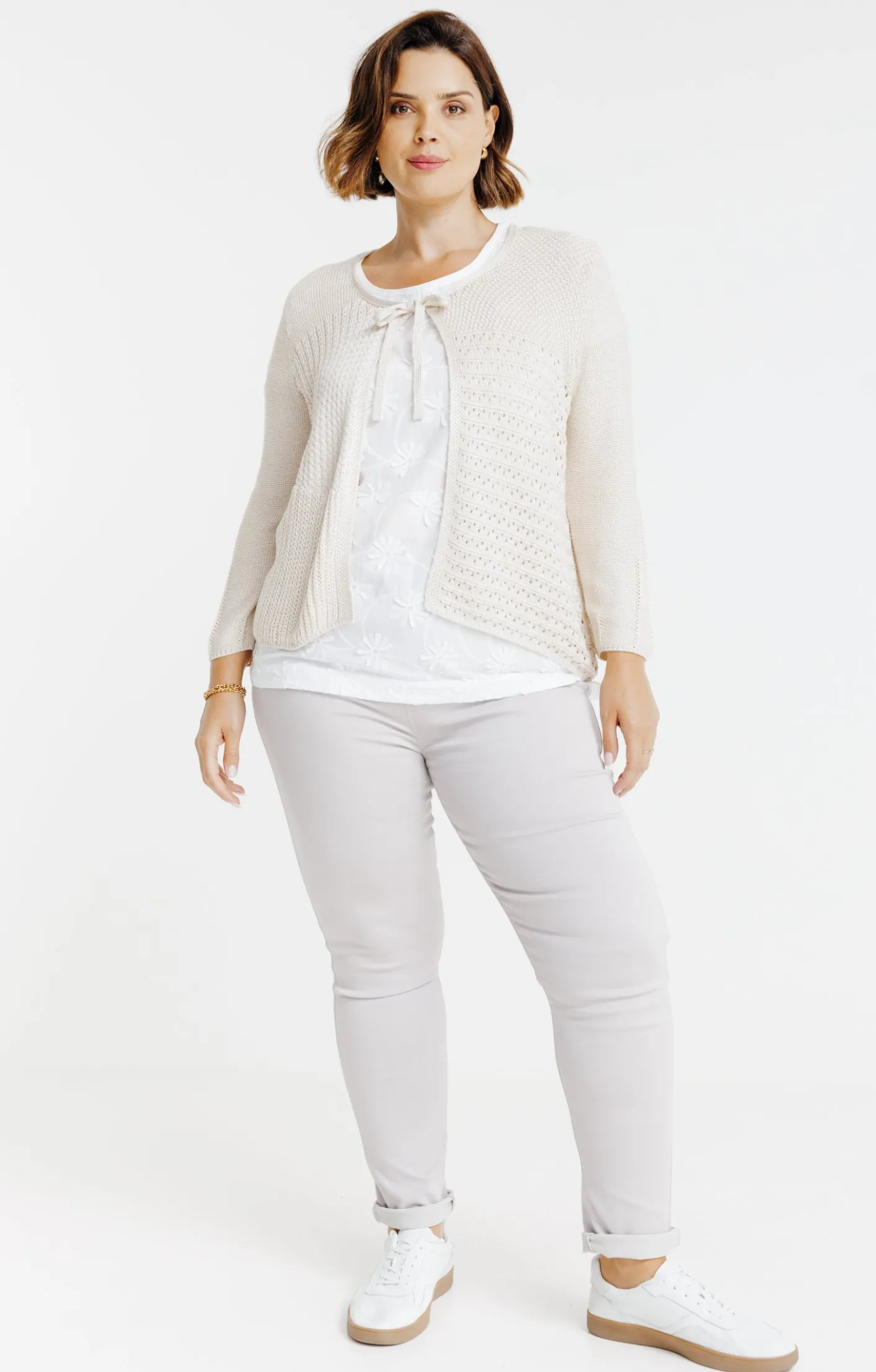 Toscane Boutique Gilet à nouer avec fil lurex| Pulls & Cardigans