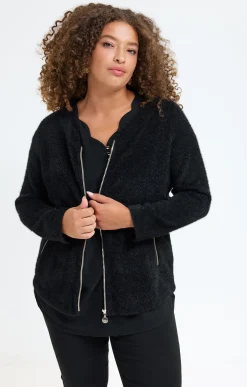 Toscane Boutique Gilet fluffy uni| Pulls & Cardigans
