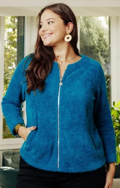 Toscane Boutique Gilet fluffy uni| Pulls & Cardigans