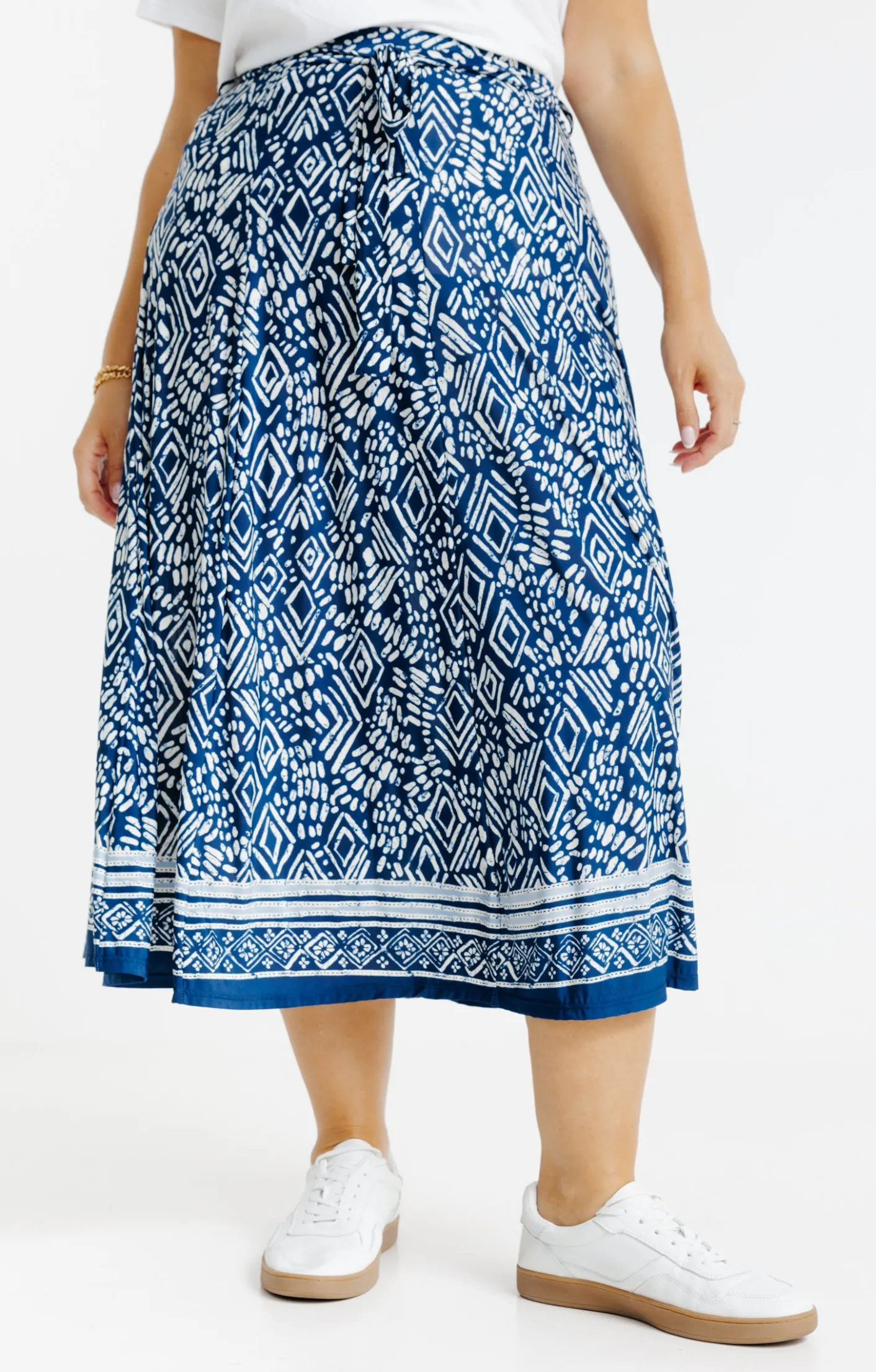 Toscane Boutique Jupe en maille à imprimé ikat| Jupes
