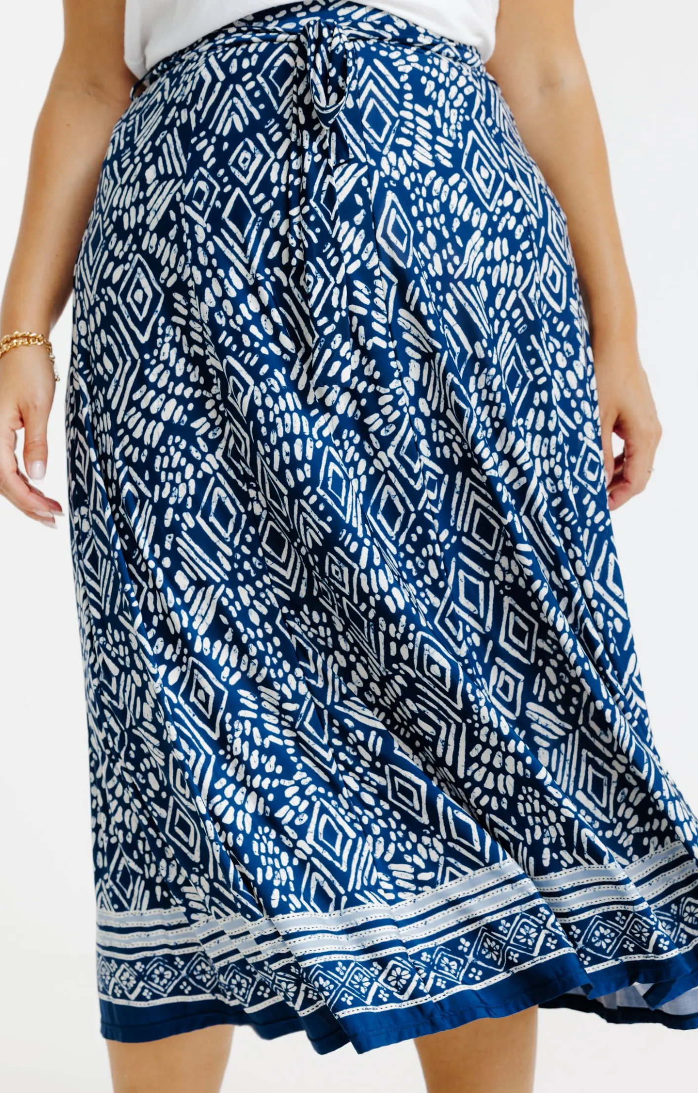 Toscane Boutique Jupe en maille à imprimé ikat| Jupes