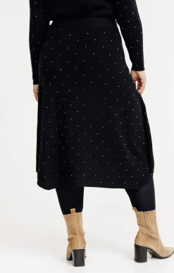 Toscane Boutique Jupe maille chaude strass all over| Jupes