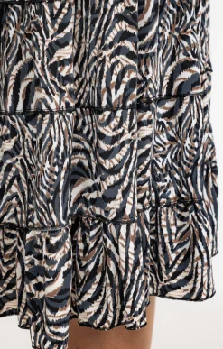 Toscane Boutique Jupe maille volants imprimé peau de bête| Jupes