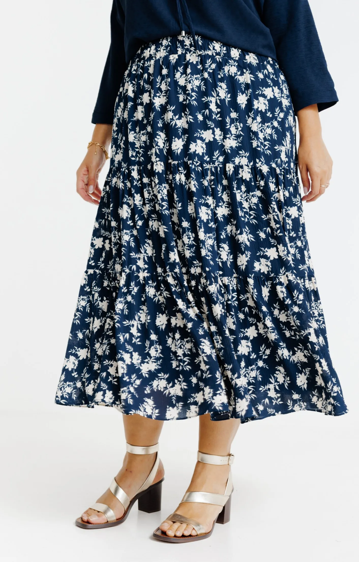 Toscane Boutique Jupon évasé imprimé fleuri| Jupes