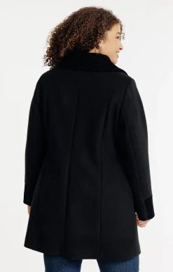 Toscane Boutique Manteau avec flockage léopard| Manteaux