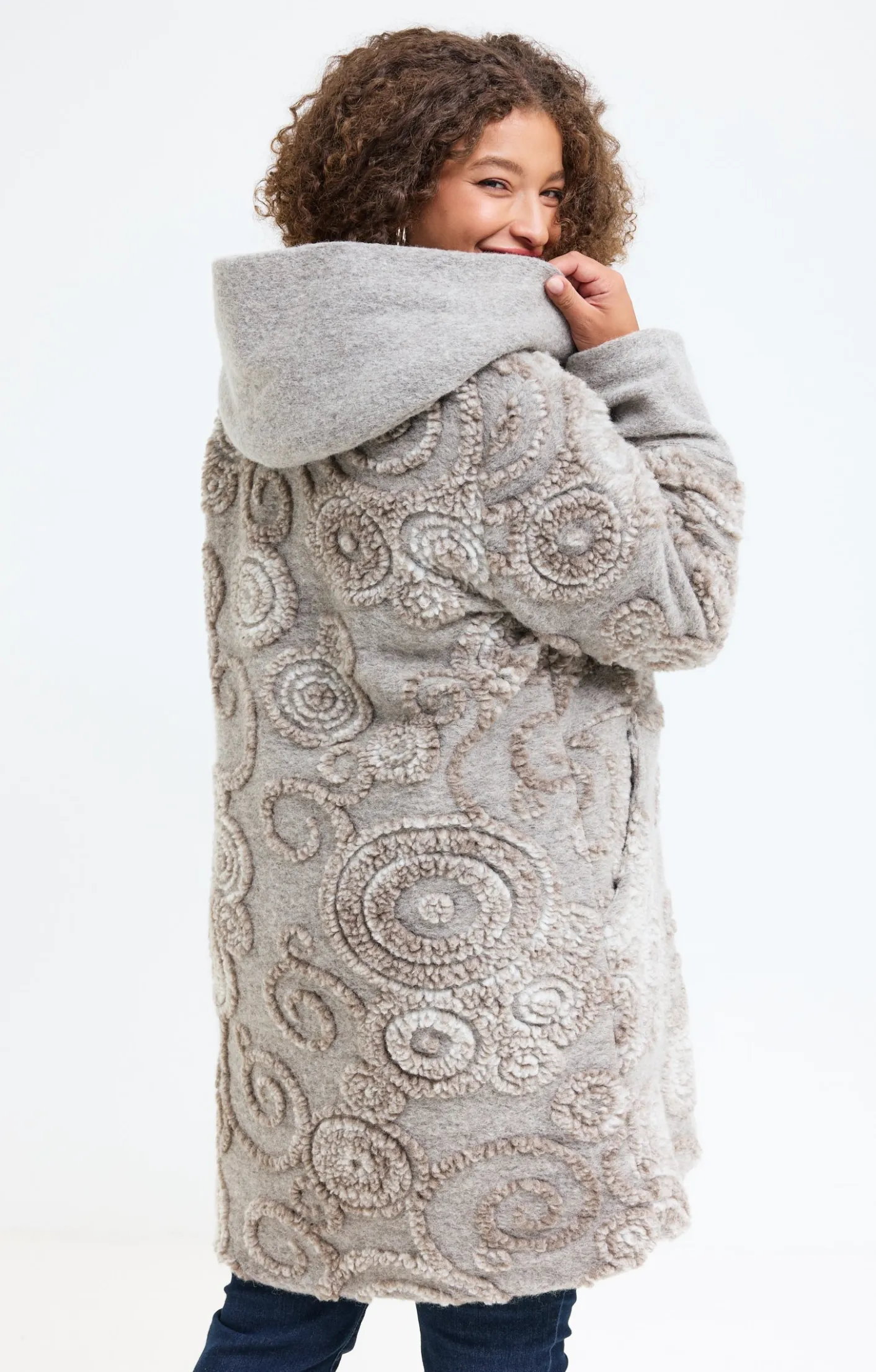 Toscane Boutique Manteau en lainage fantaisie| Manteaux