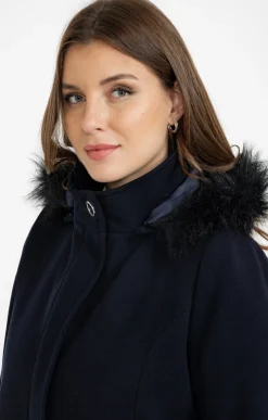 Toscane Boutique Manteau mi-long à capuche| Manteaux