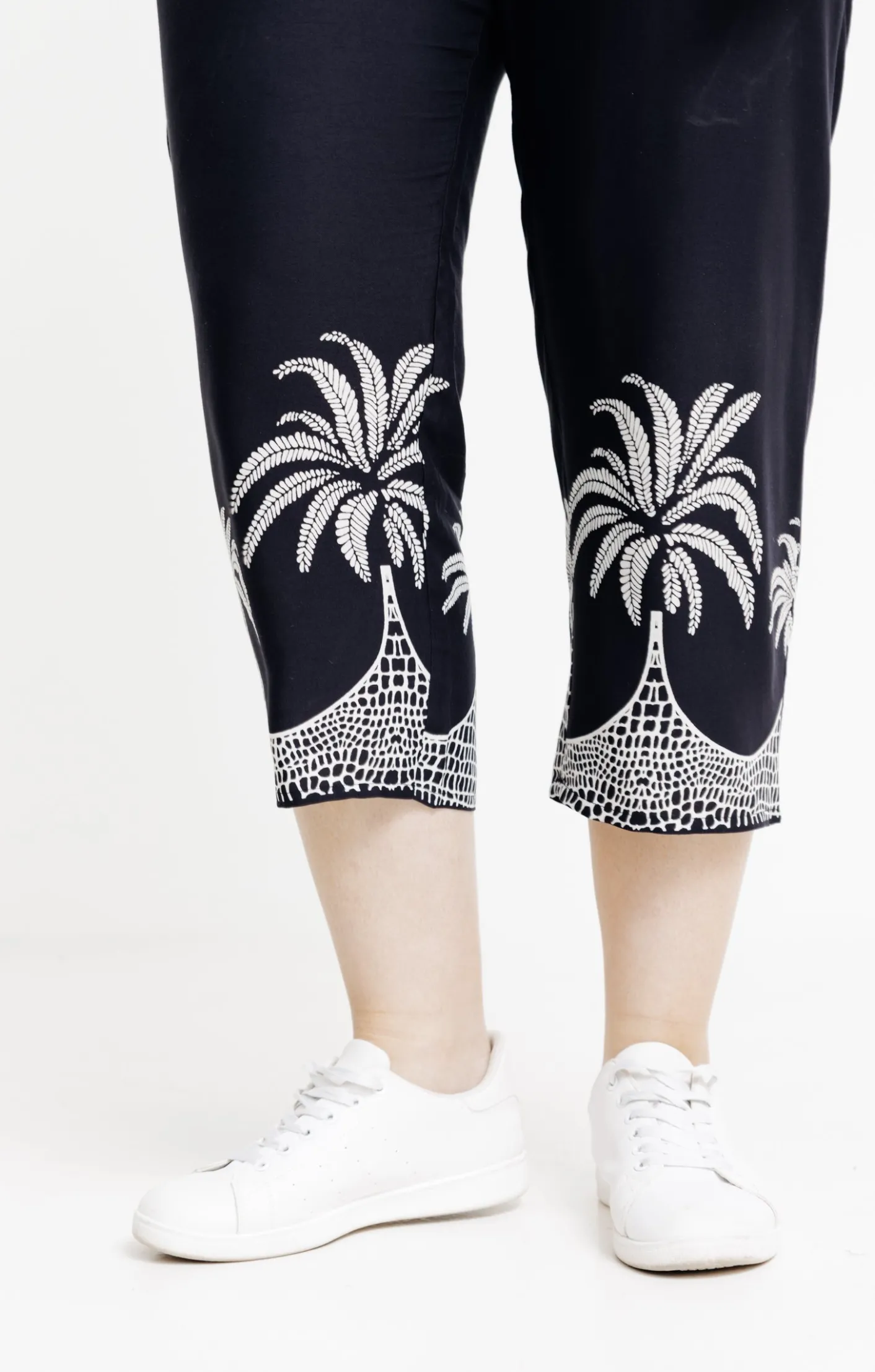 Toscane Boutique Pantacourt imprimé bas de jambe| Pantalons