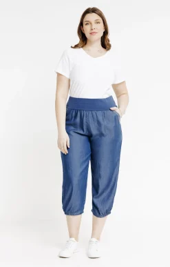 Toscane Boutique Pantacourt large détail poche| Pantalons