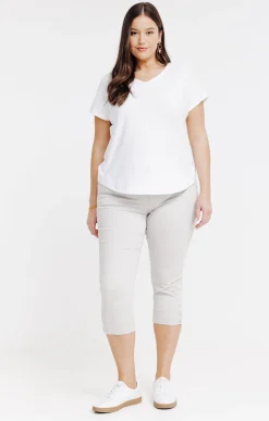 Toscane Boutique Pantacourt superstretch détail rivet| Pantalons
