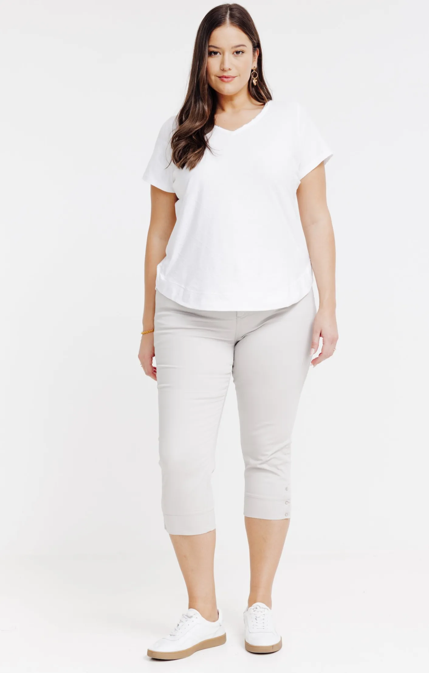 Toscane Boutique Pantacourt superstretch détail rivet| Pantalons