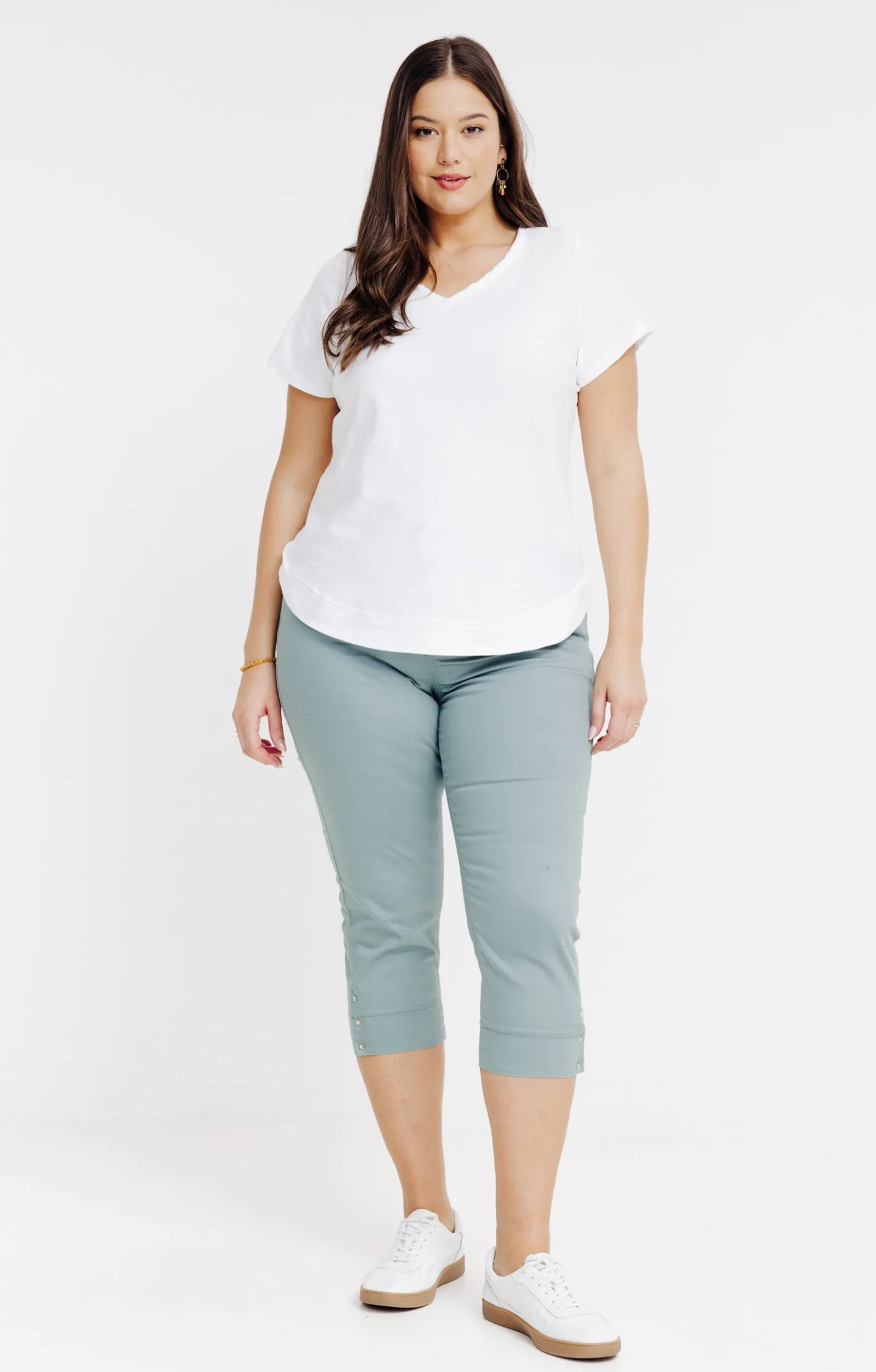 Toscane Boutique Pantacourt superstretch détail rivet| Pantalons