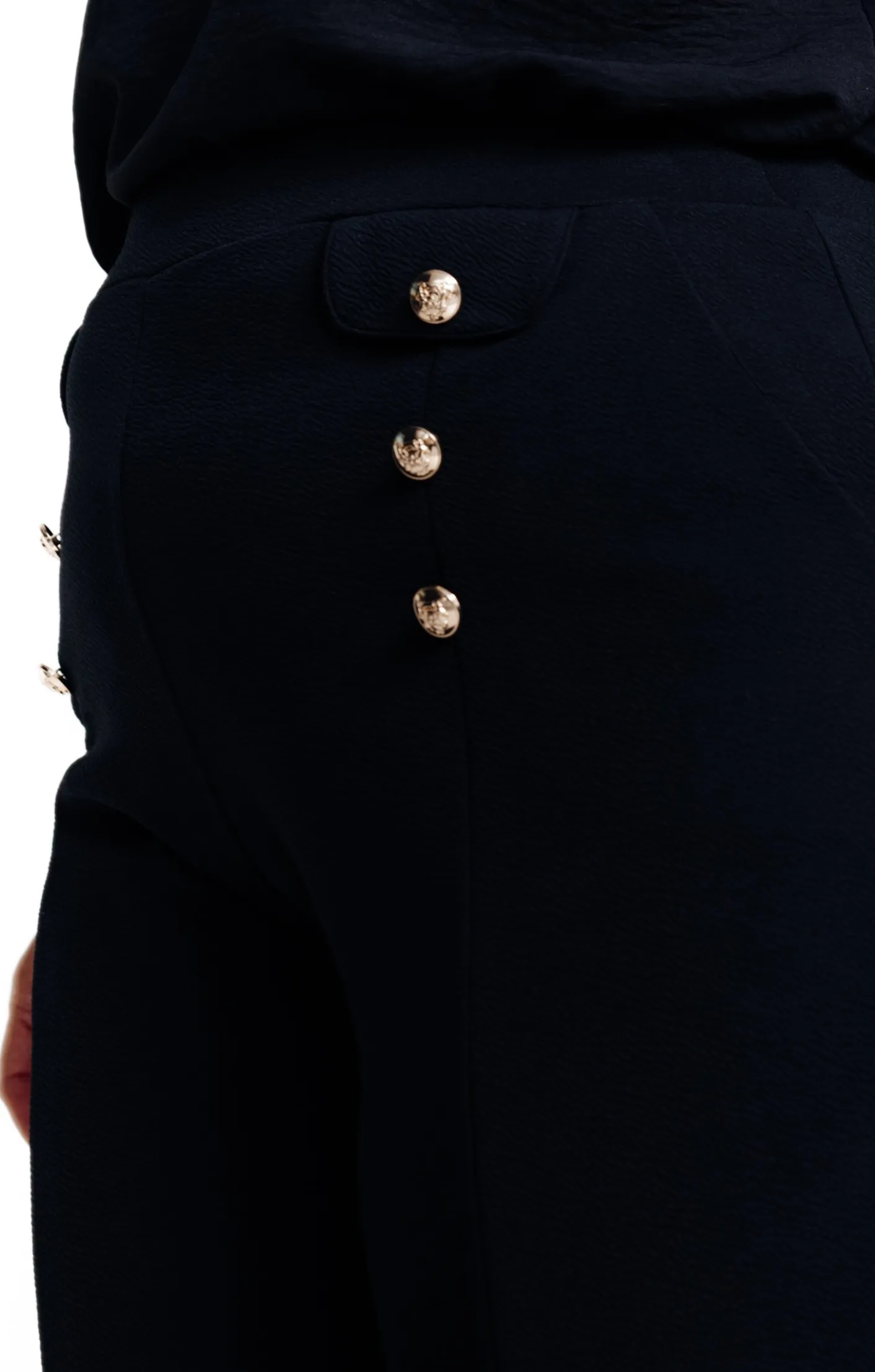 Toscane Boutique Pantalon chic à boutons| Pantalons