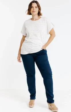 Toscane Boutique Pantalon droit denim| Pantalons