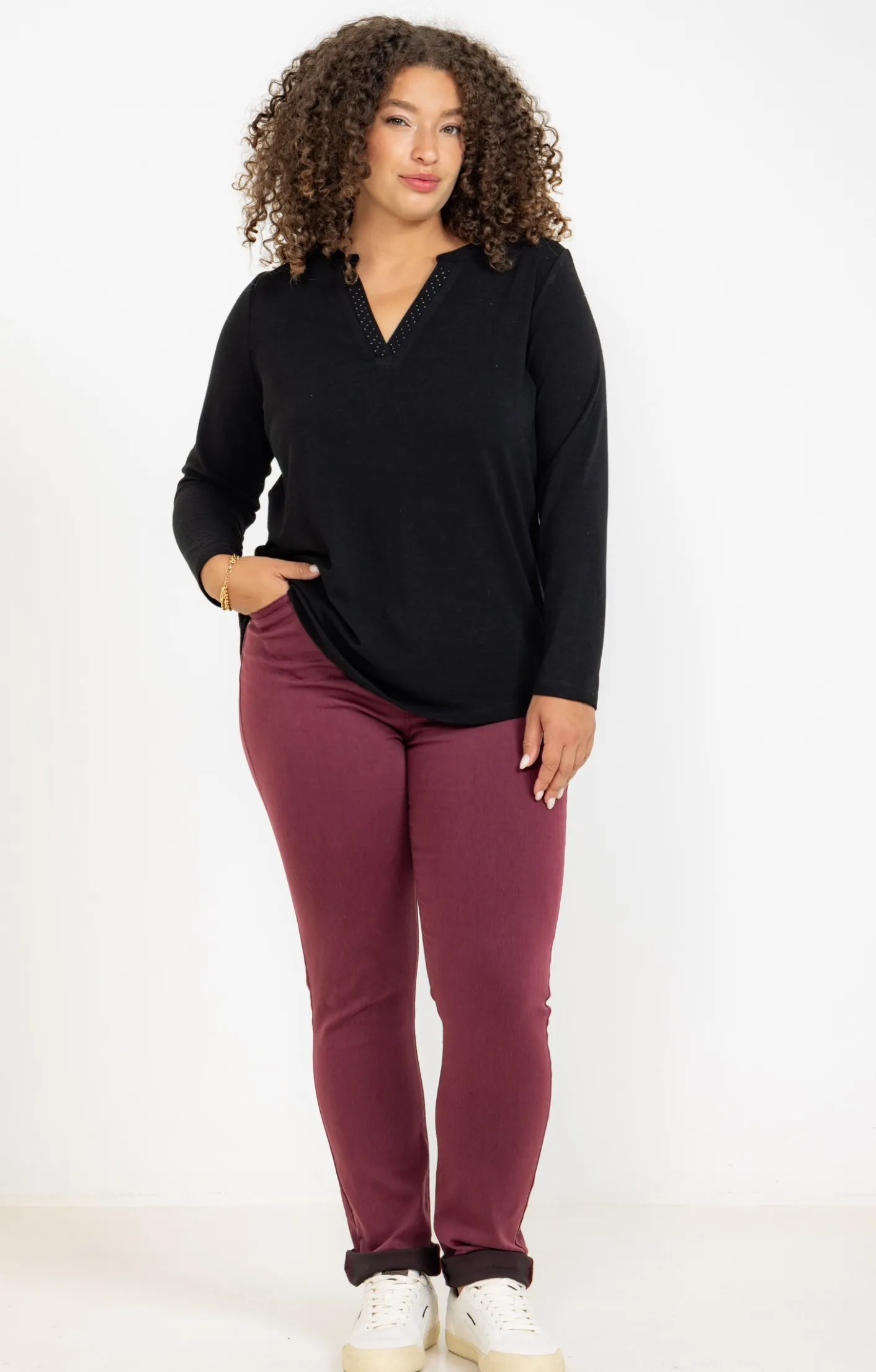 Toscane Boutique Pantalon droit effet satin| Pantalons