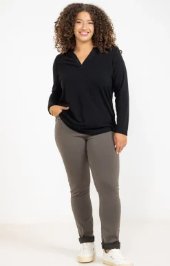 Toscane Boutique Pantalon droit effet satin| Pantalons