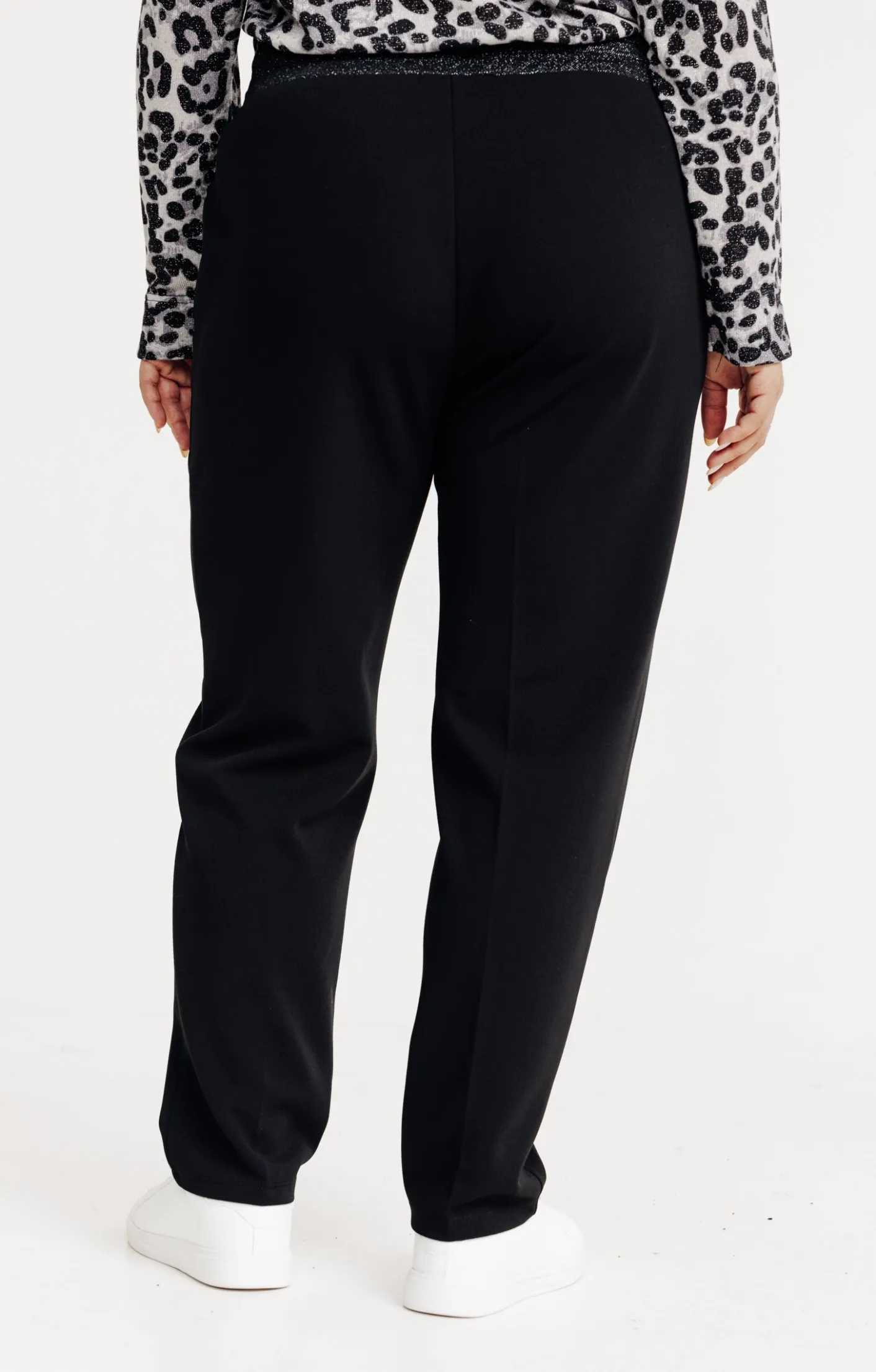 Toscane Boutique Pantalon droit forme jogging brillant| Pantalons