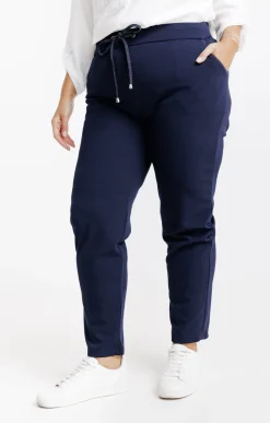 Toscane Boutique Pantalon droit forme jogging brillant| Pantalons