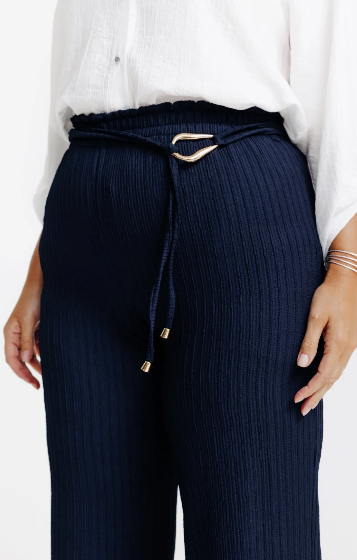 Toscane Boutique Pantalon fluide jolie ceinture| Pantalons