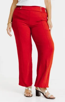 Toscane Boutique Pantalon large détail boutons coco| Pantalons