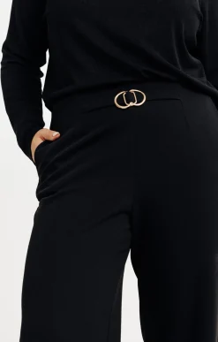 Toscane Boutique Pantalon large uni à boucle| Pantalons