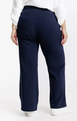 Toscane Boutique Pantalon large uni bouton ancre| Pantalons