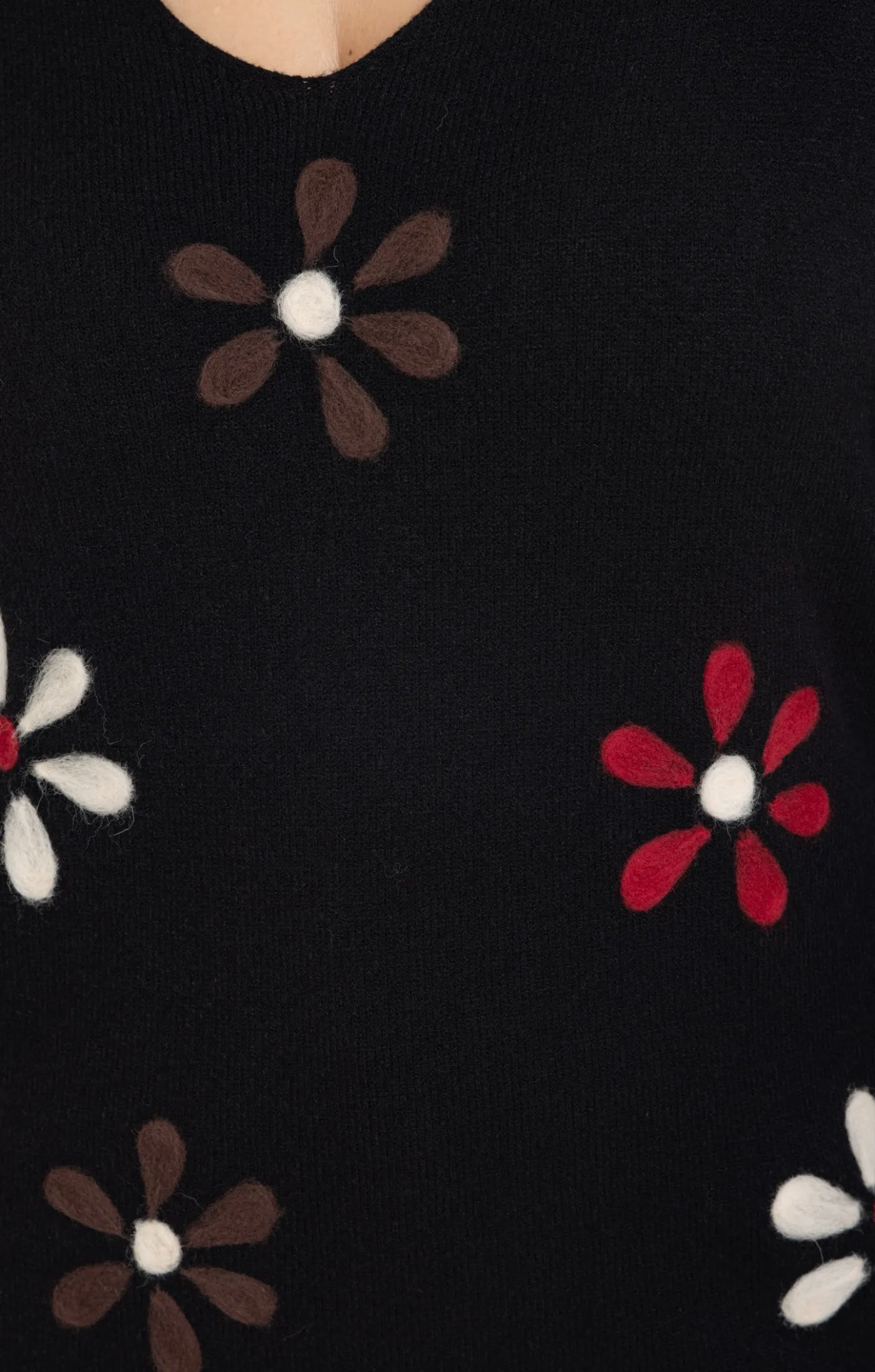 Toscane Boutique Pull avec fleurs| Pulls & Cardigans
