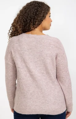 Toscane Boutique Pull col V avec strass| Pulls & Cardigans