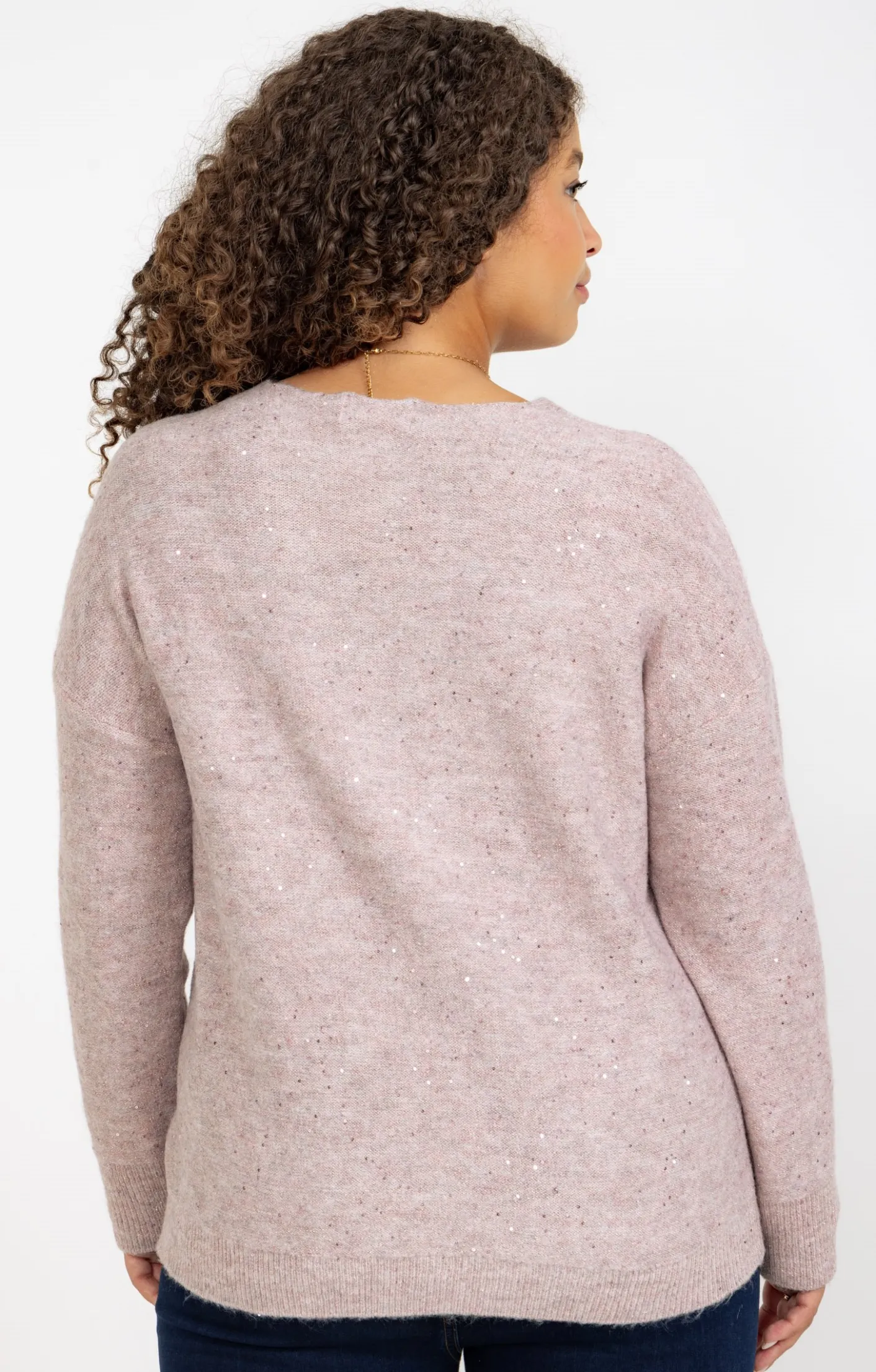 Toscane Boutique Pull col V avec strass| Pulls & Cardigans
